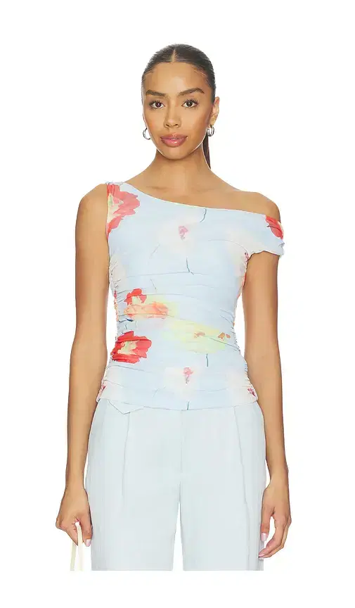Bardot Layana Printed Mesh Top