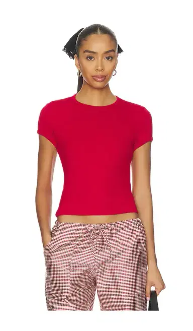 DONNI. The Baby Rib Baby Tee | Thumbnail 1 DONNI. The Baby Rib Baby Tee | Thumbnail 1