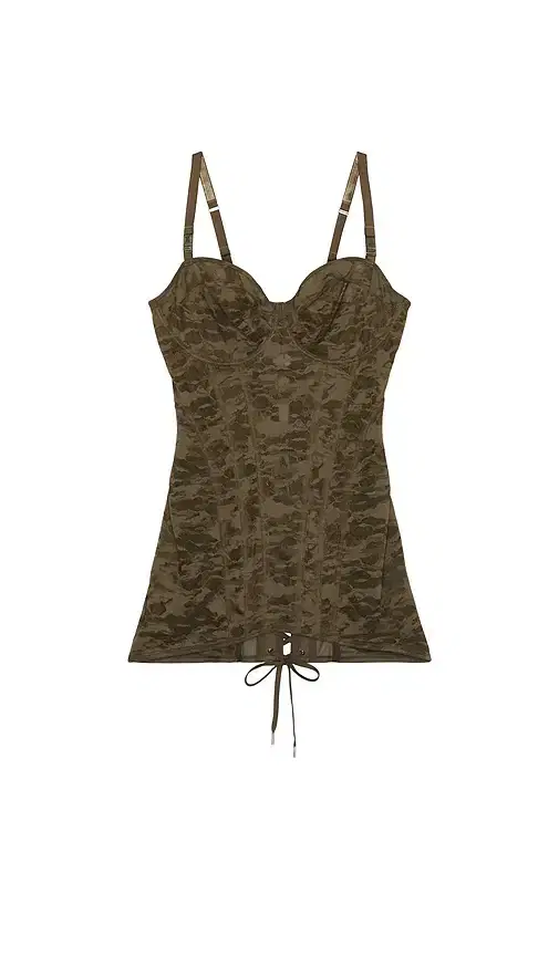 X Savage C Camo Lace Corset Slip