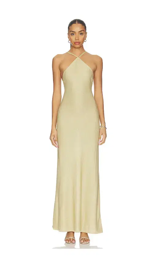 Lovers and Friends Tatyana Halter Sequin Maxi Dress
