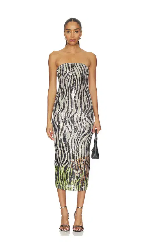 Le Superbe Hidden Tiger Tube Dress
