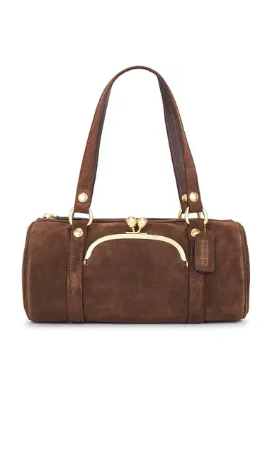 Coach Originals Suede Kisslock Barrel Bag | Thumbnail 1
