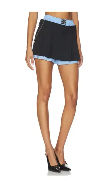 Alexander Wang Prestyled Pleated Skort With Zipper Details | Thumbnail 2 Alexander Wang Prestyled Pleated Skort With Zipper Details | Thumbnail 2