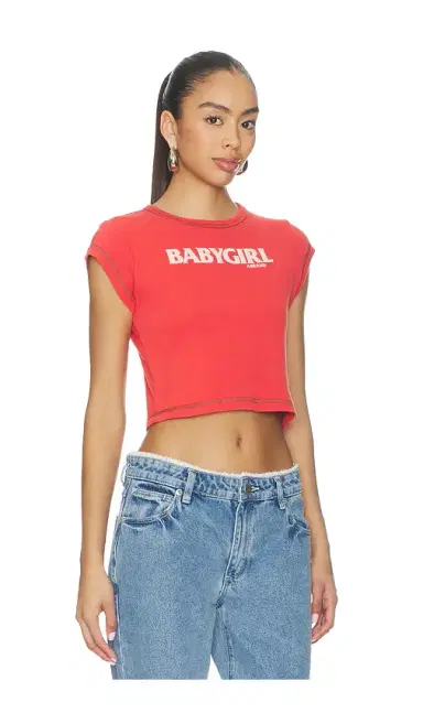 Abrand Babygirl Rib Cropped Tee | Thumbnail 2