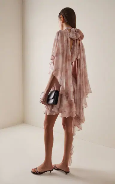 ARAKII Exclusive Flowy Ruffled Silk Cape | Thumbnail 4 ARAKII Exclusive Flowy Ruffled Silk Cape | Thumbnail 4
