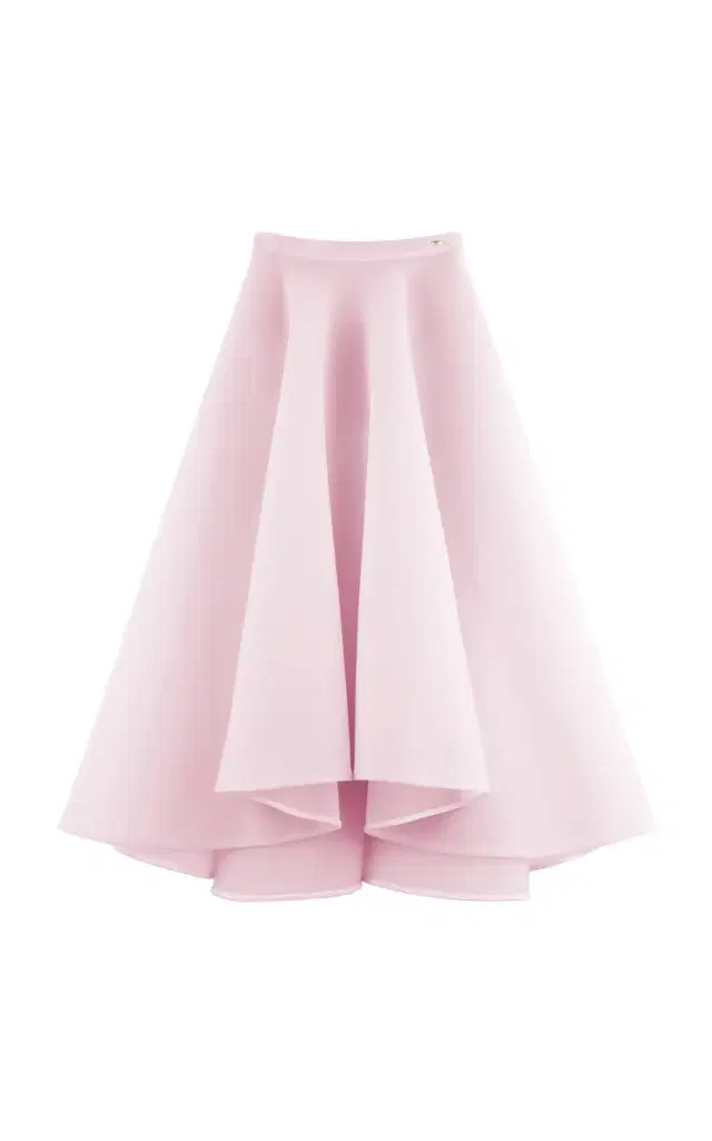 ARAKII Scuba Ruffled Midi Skirt Exclusive