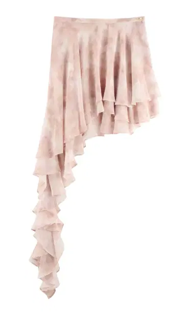 ARAKII Exclusive Asymmetric Ruffled Silk Mini Skirt | Thumbnail 1