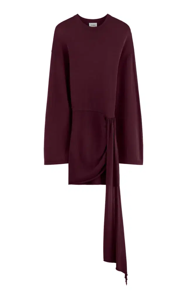 Draped Long Sleeved Mini Dress Exclusive
