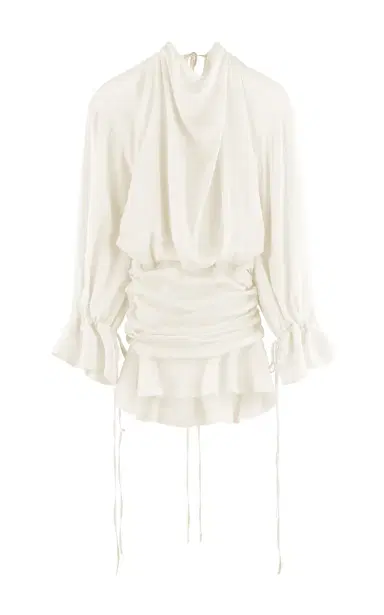 ARAKII Frill Silk-Blend Mini Dress Exclusive | Thumbnail 3