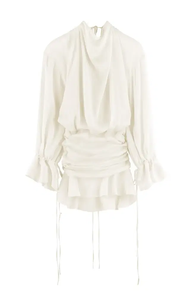 ARAKII Frill Silk-Blend Mini Dress Exclusive
