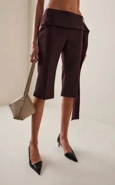 ARAKII Exclusive Belted Crepe Straight-Leg Capri Pants | Thumbnail 3 ARAKII Exclusive Belted Crepe Straight-Leg Capri Pants | Thumbnail 3