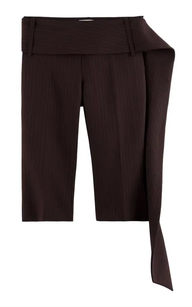 ARAKII Exclusive Belted Crepe Straight-Leg Capri Pants