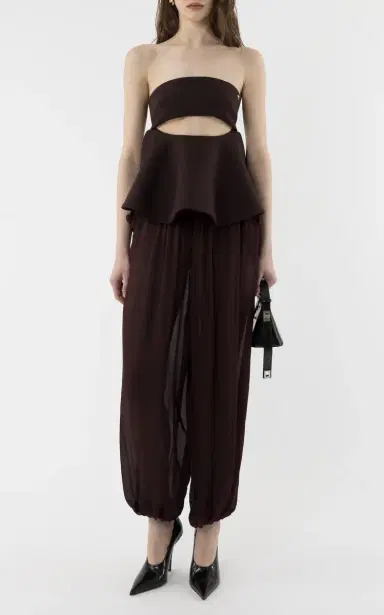 ARAKII Exclusive Peplum Bandeau Crepe Top | Thumbnail 5 ARAKII Exclusive Peplum Bandeau Crepe Top | Thumbnail 5
