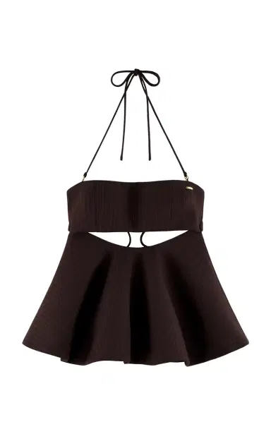 ARAKII Exclusive Peplum Bandeau Crepe Top | Thumbnail 8 ARAKII Exclusive Peplum Bandeau Crepe Top | Thumbnail 8