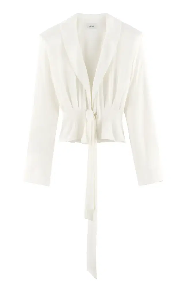 ARAKII Front Tie Silk-Blend Top Exclusive