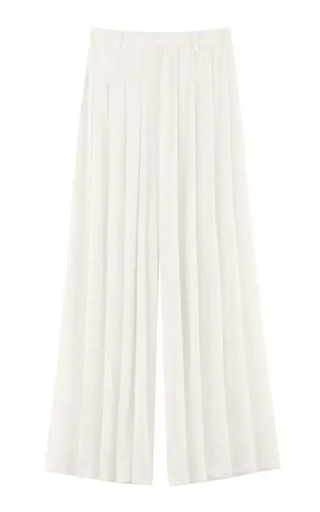 ARAKII Pleated Silk-Blend Wide-Leg Pants Exclusive