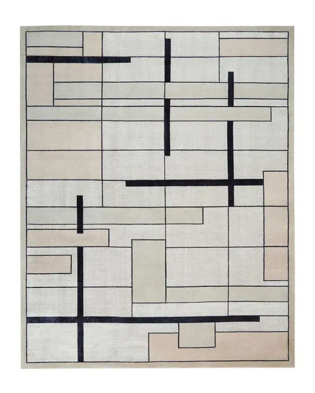 Christopher Guy Avenue Silvery Moon Hand-Knotted Rug