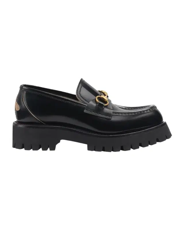 Gucci Harald Leather Lug-Sole Loafers