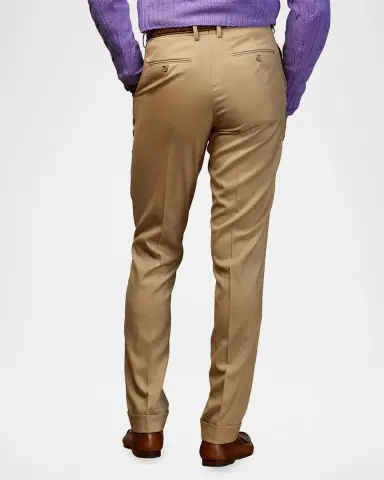 Ralph Lauren Purple Label Men's Gregory Hand-Tailored Wool Trousers | Thumbnail 2