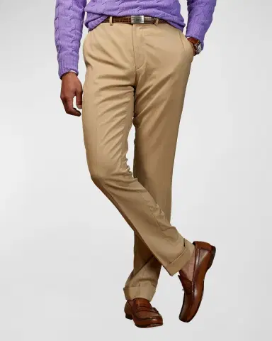 Ralph Lauren Purple Label Men's Gregory Hand-Tailored Wool Trousers | Thumbnail 3