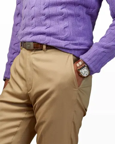 Ralph Lauren Purple Label Men's Gregory Hand-Tailored Wool Trousers | Thumbnail 5