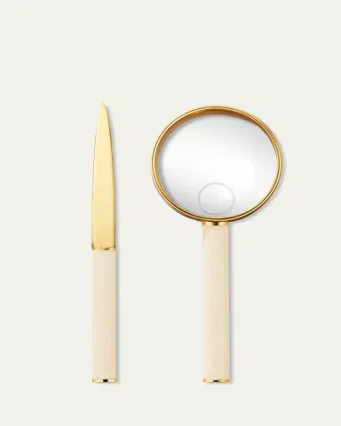 AERIN Faux Shagreen Magnifying Glass and Letter Opener Set | Thumbnail 2