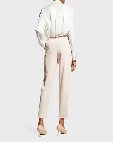 Giorgio Armani Cady Slim-Leg Ankle Trousers | Thumbnail 6 Giorgio Armani Cady Slim-Leg Ankle Trousers | Thumbnail 6