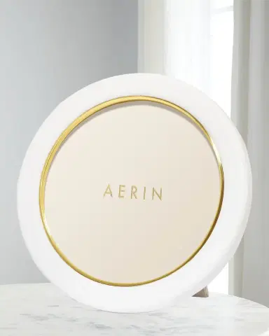 AERIN Piero Leather Round Photo Frame | Thumbnail 1