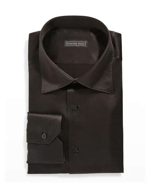 Men 's Silk Dress Shirt