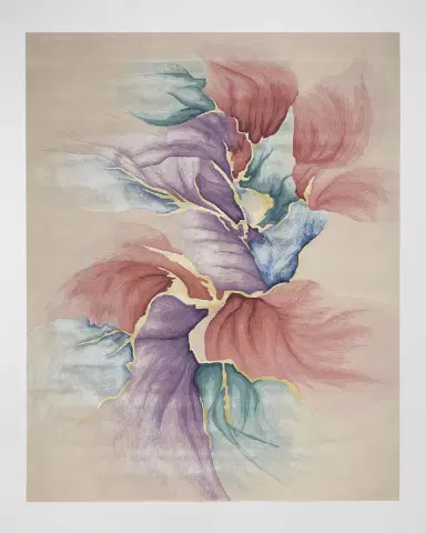 Nourison Petals in Ivory Hand-Tuftes Rug | Thumbnail 2