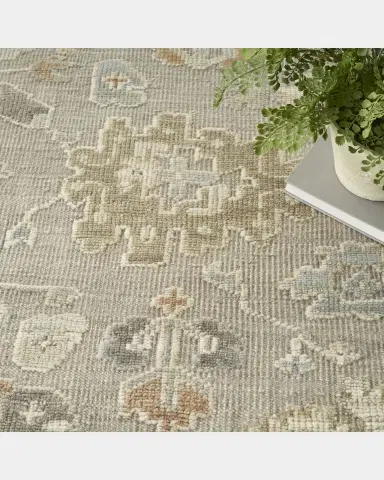 Nourison Whispers Taupe Hand-Knotted Rug | Thumbnail 4