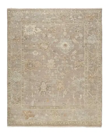 Nourison Whispers Taupe Hand-Knotted Rug | Thumbnail 1