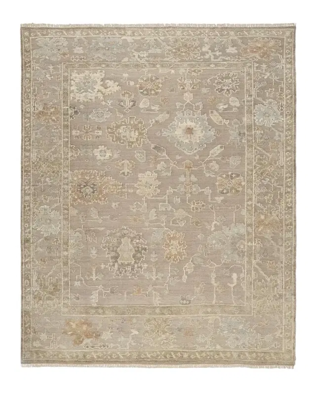 Nourison Whispers Taupe Hand-Knotted Rug