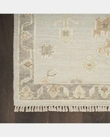 Nourison Whispers Light Blue Hand-Knotted Rug | Thumbnail 3