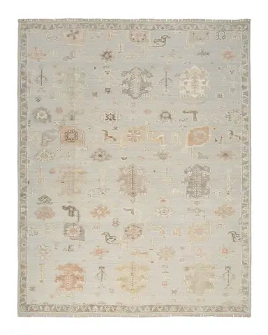 Nourison Whispers Light Blue Hand-Knotted Rug | Thumbnail 1