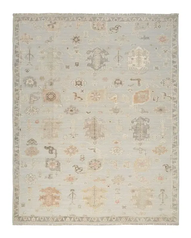 Nourison Whispers Light Blue Hand-Knotted Rug