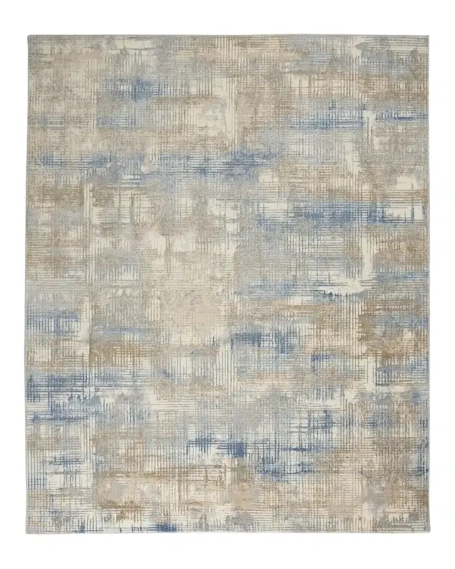 Calvin Klein Rush Blue/Beige Power-Loomed Rug