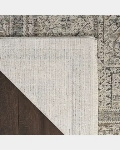 Nourison Lynx Gray/Blue Power-Loomed Rug | Thumbnail 4