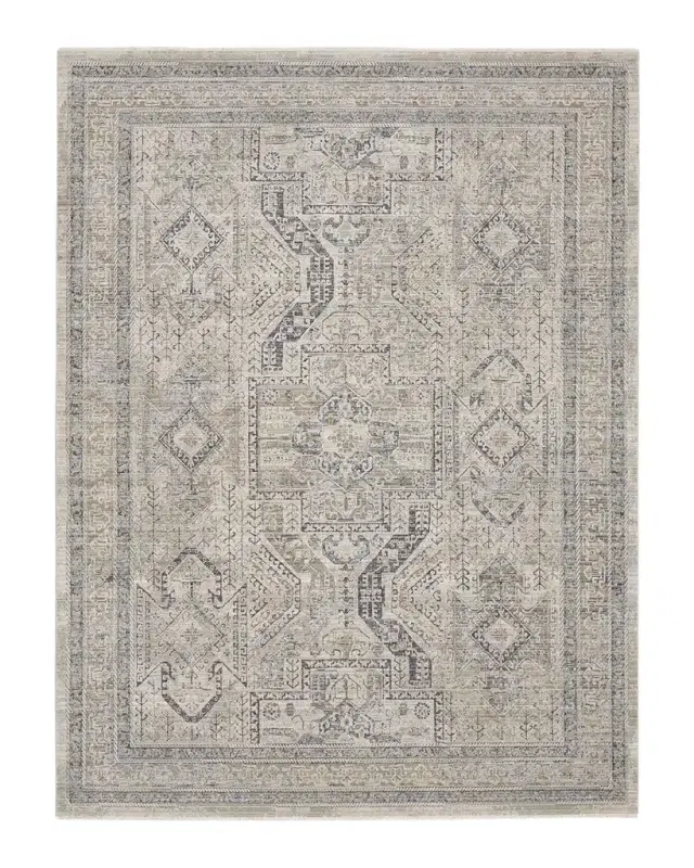 Nourison Lynx Gray/Blue Power-Loomed Rug