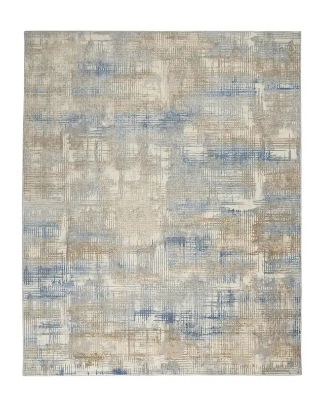 Calvin Klein Rush Blue/Beige Power-Loomed Rug