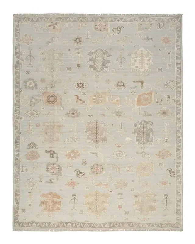 Nourison Whispers Light Blue Hand-Knotted Rug