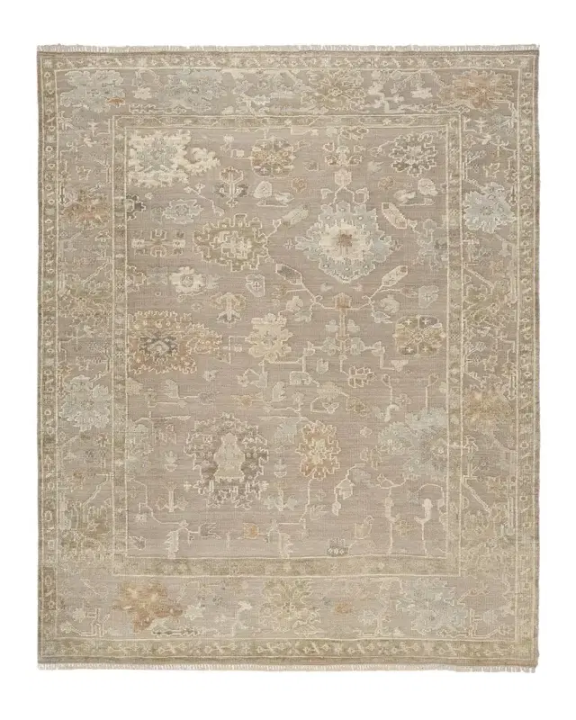Nourison Whispers Taupe Hand-Knotted Rug