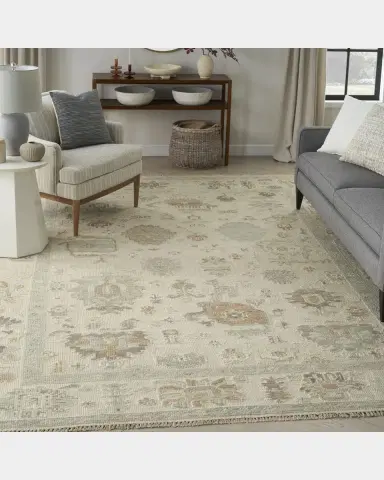 Nourison Whispers Beige Hand-Knotted Rug | Thumbnail 5