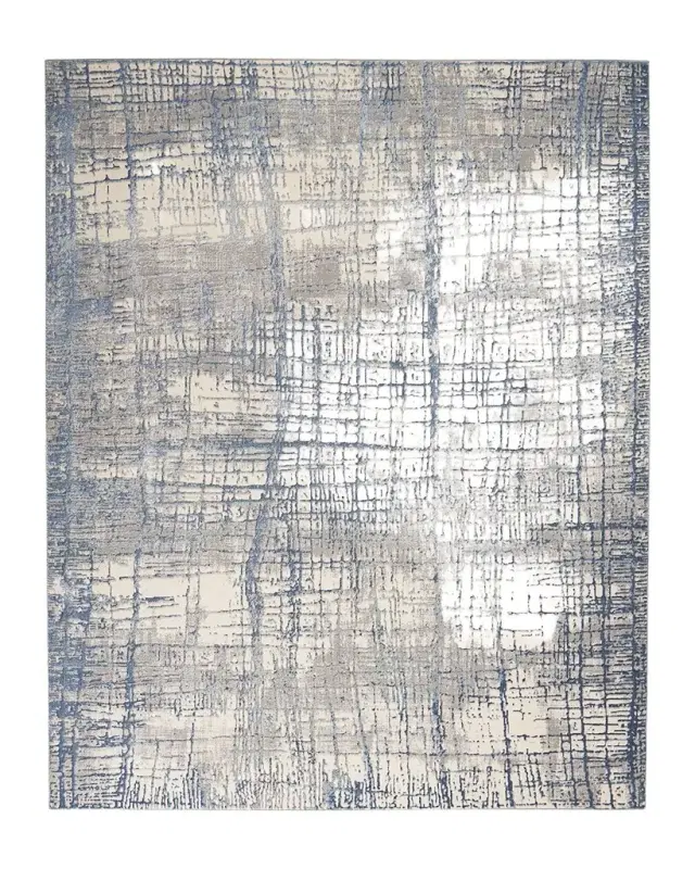 Calvin Klein Rush Ivory/Blue Power-Loomed Rug