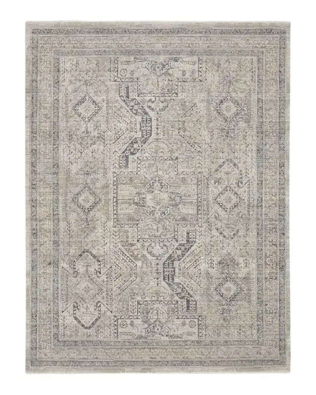 Nourison Lynx Gray/Blue Power-Loomed Rug