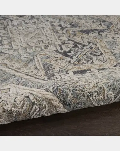 Nourison Lynx Charcoal Power-Loomed Rug | Thumbnail 2