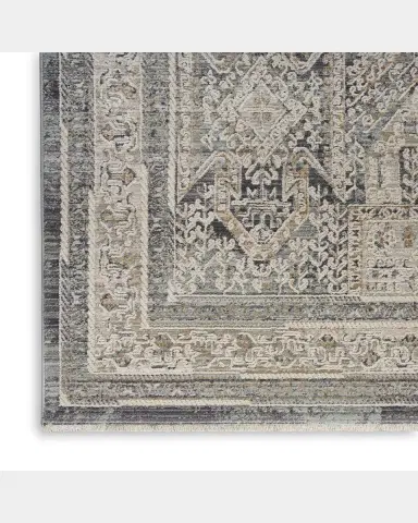 Nourison Lynx Charcoal Power-Loomed Rug | Thumbnail 3