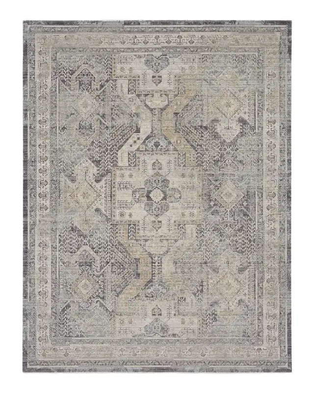 Nourison Lynx Charcoal Power-Loomed Rug