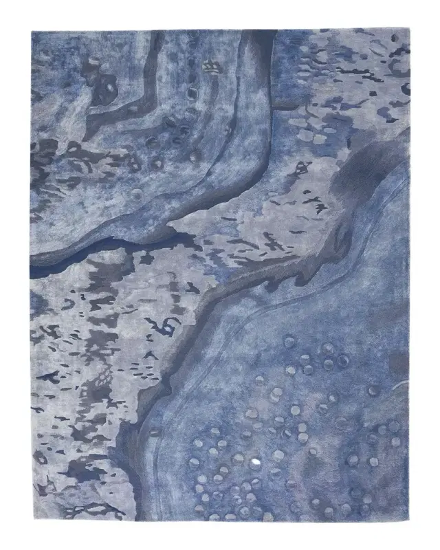 Nourison Prismatic Blue Hand-Tufted Rug