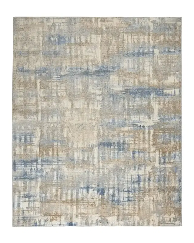 Calvin Klein Rush Blue/Beige Power-Loomed Rug